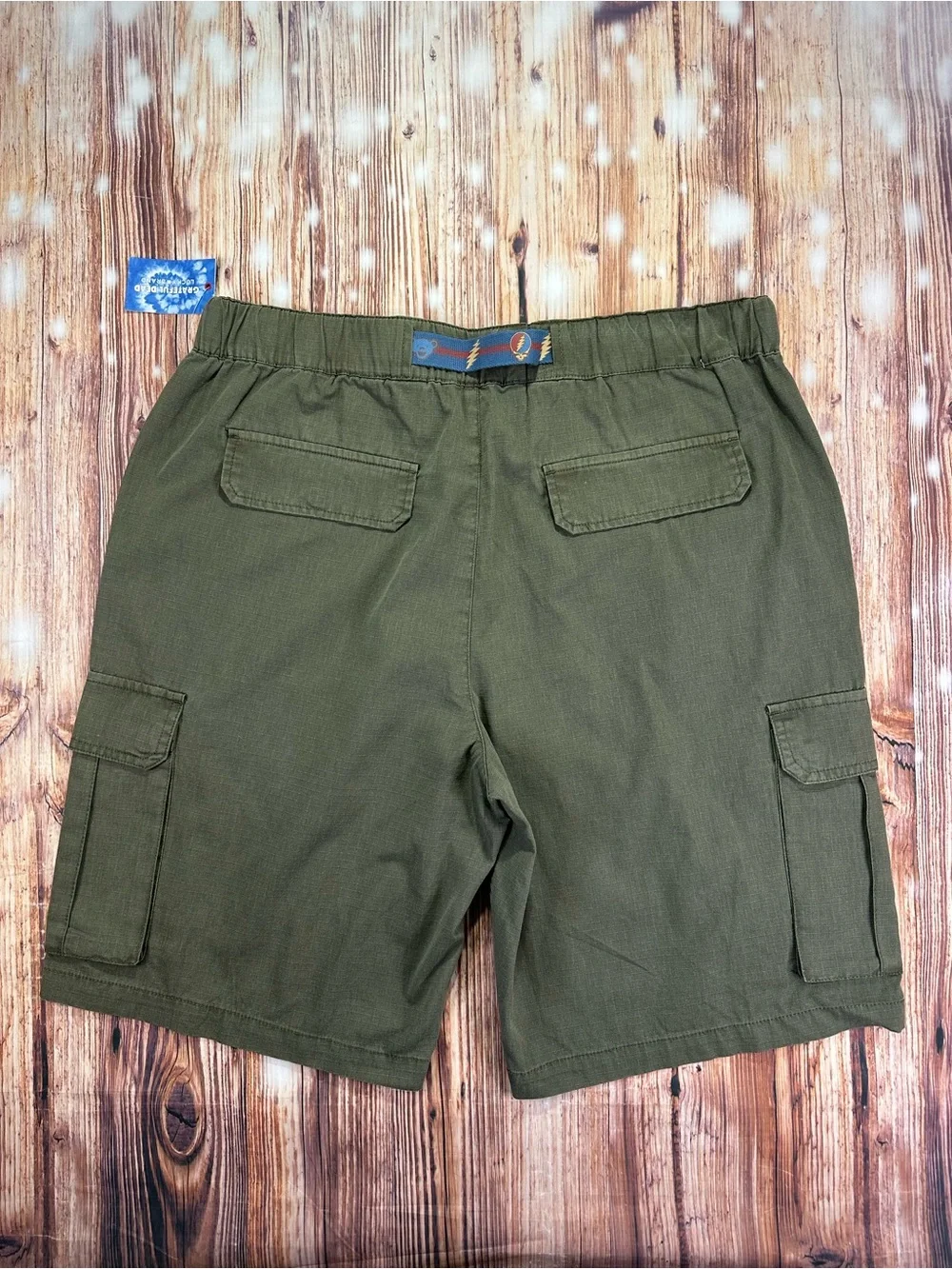 NWT Lucky Brand GRATEFUL DEAD CARGO Shorts MENS Size LARGE Green